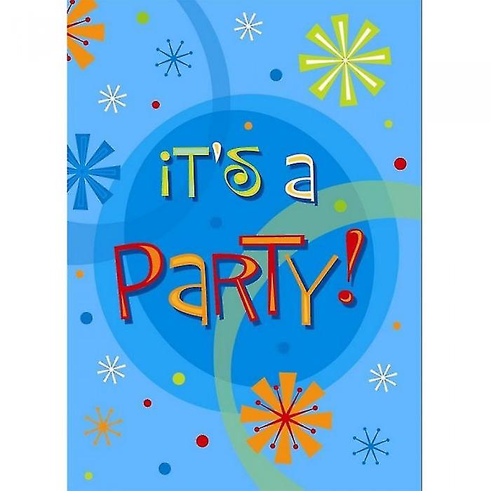Invitations d’anniversaire uniques à la fête stellaire (paquet de 8)