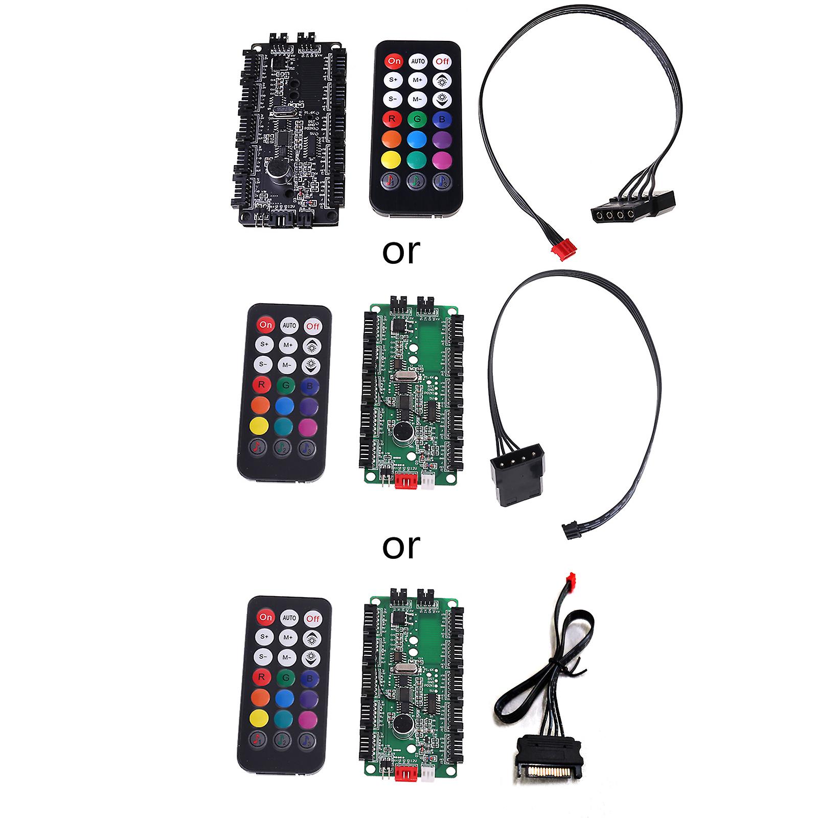 لوحة التحكم عن بعد RGB واجهة LED مروحة محور خارجي موصل تحكم 21