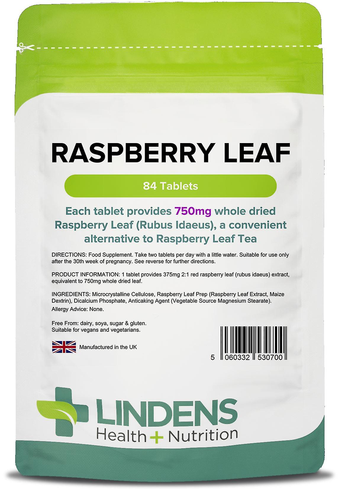 Lindens Raspberry Leaf 750mg - 84 Tablets