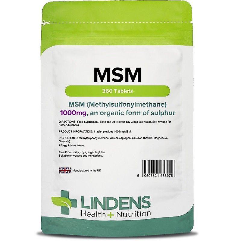 Lindens MSM (methylsulfonylmethane) 1000mg Tablets 360 (3978)