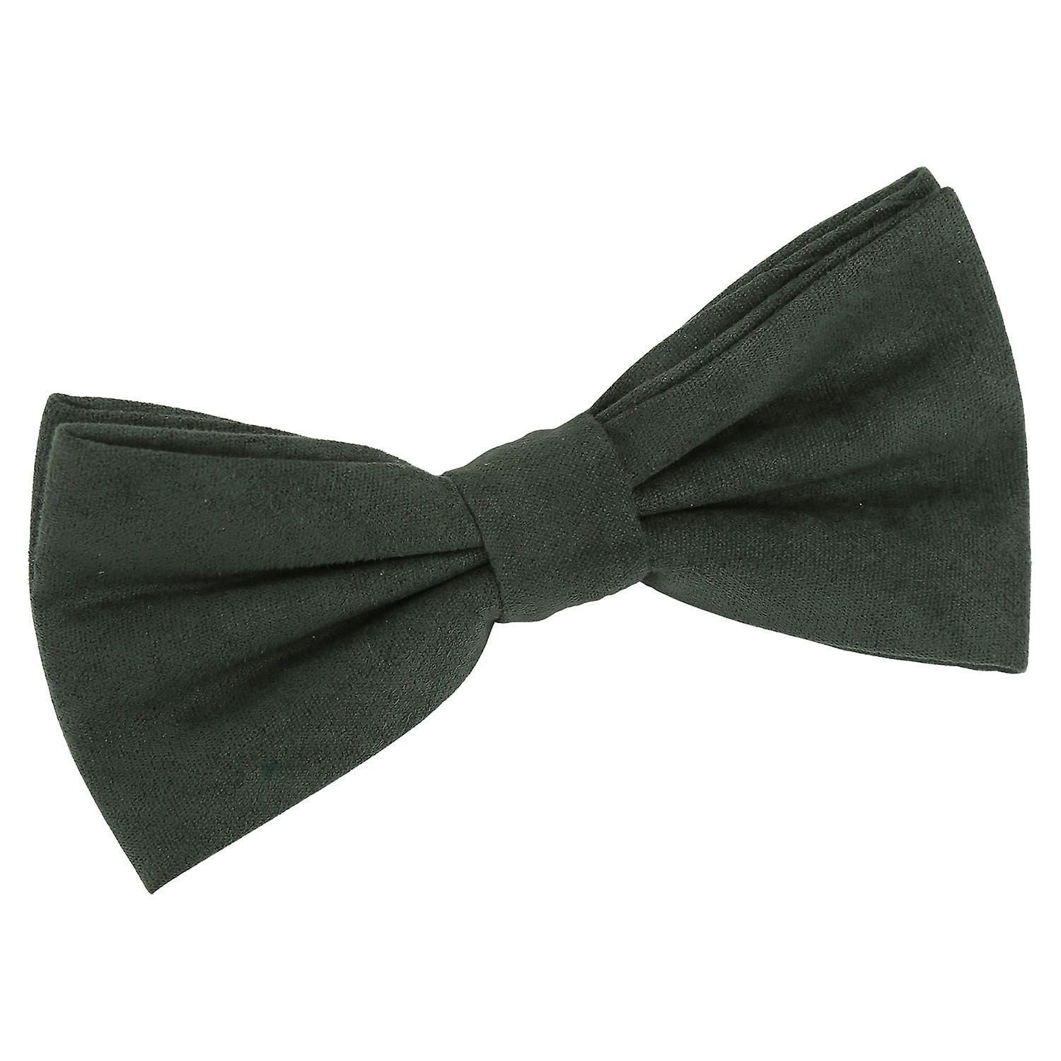 Hunter Green Suede Pre-Tied Bow Tie