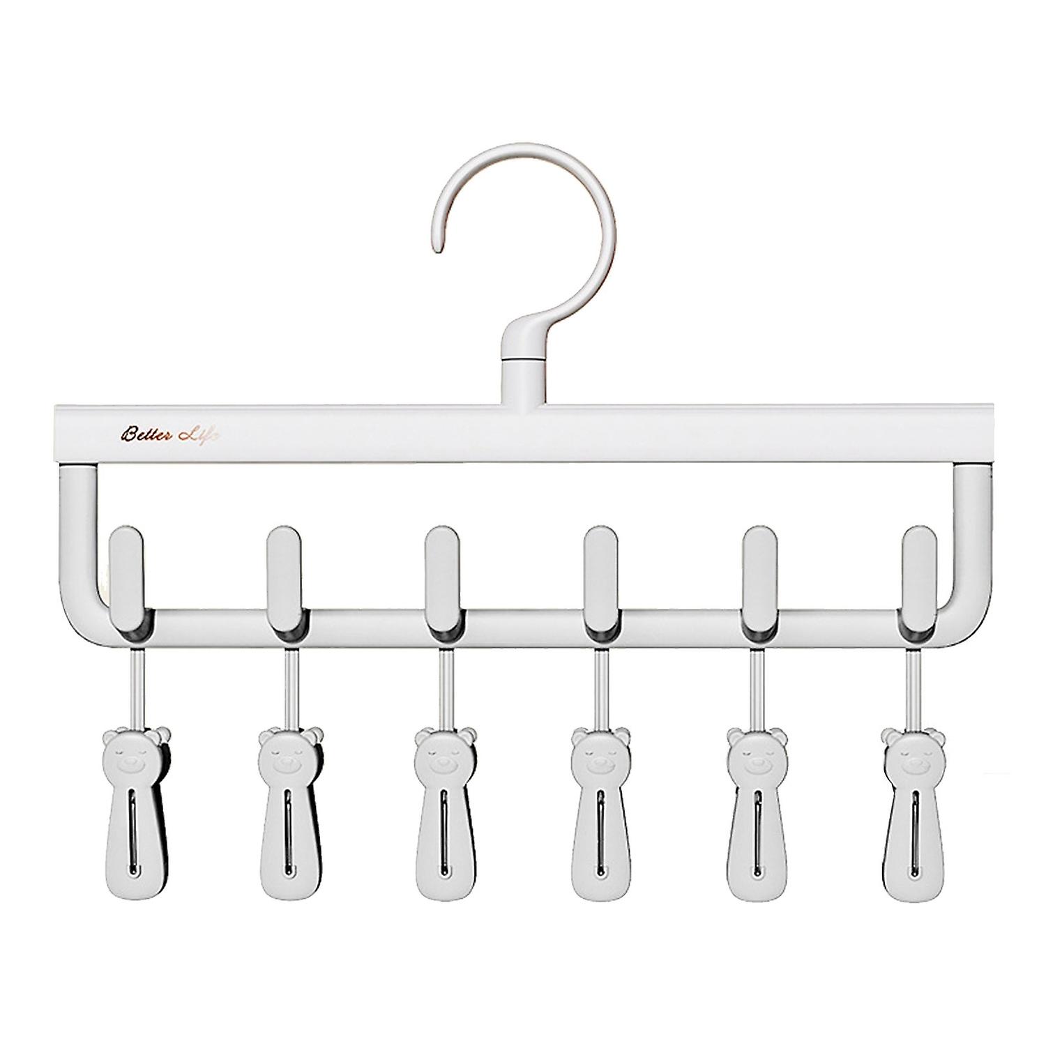 Clothes Hanger Rotatable Hook Hanger Space Saving Laundry Drying Rack  Bedroom