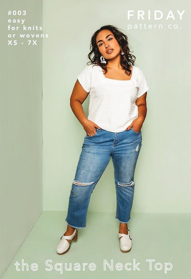 Friday Pattern Company Paper Sewing Pattern Square Neck Top