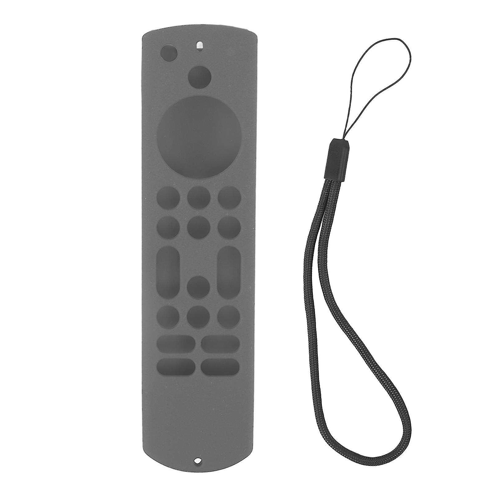 Remote Control Silicone Case Soft Safe Shockproof Waterproof Precise Cutout Fully Wrap Remote Cover for Amazon TV Dark Gray