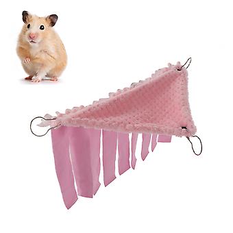 Small Animal Hamster Tent Guinea Pig Hideout with Tassels for Guinea Pig Chinchilla Ferret Squirrel Dwarf BunnyPink