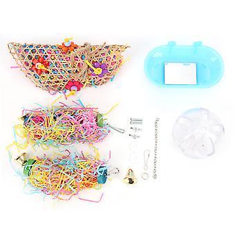 5Pcs Parakeet Shredder Toys Hanging Foraging Shredding Paper Toy Ball for Pet Birds