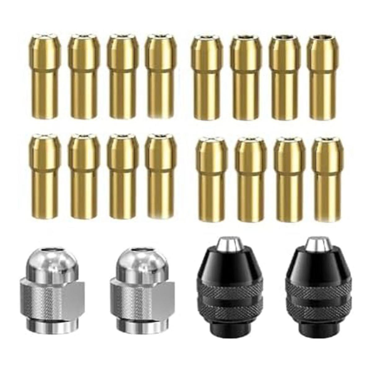 Drill Chuck Collet Set,with Quick Change Adapter and Rotary Drill Nut Tool-1/32Inch to 1/8Inch Shan