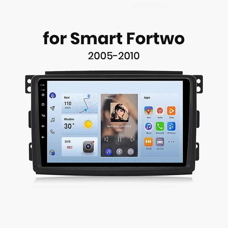 Carplay Android Auto bilradio för Smart Fortwo 2005 2006 2007 2008-2010 Multimedia GPS bilradio