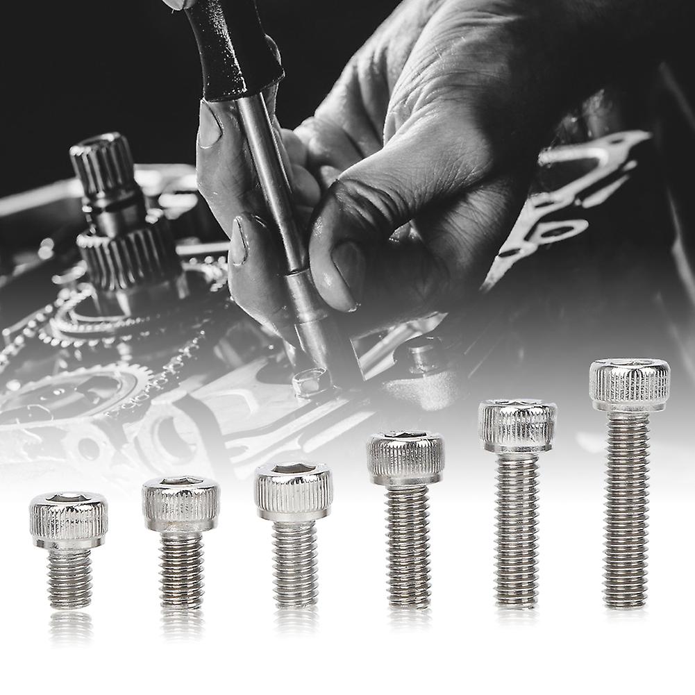 60Pcs M6 Stainless Steel Cap Hex Socket Screws A2-70 Set