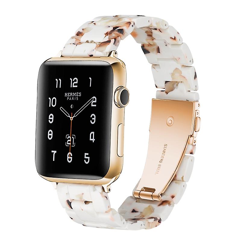 Resin Watch Band Strap for Apple Watch Series 9/8/7 41mm/6/SE (2023)/SE(2022)/SE/5/4 40mm/3 2 1 38mm