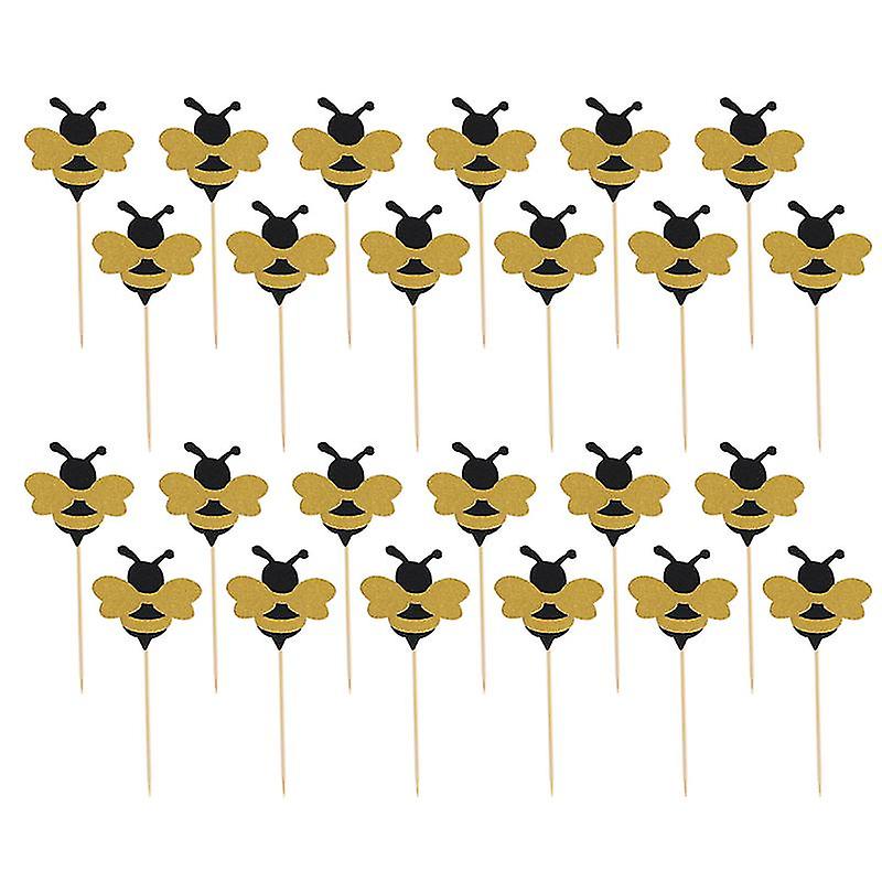 30pcs Bee Cake Picks
