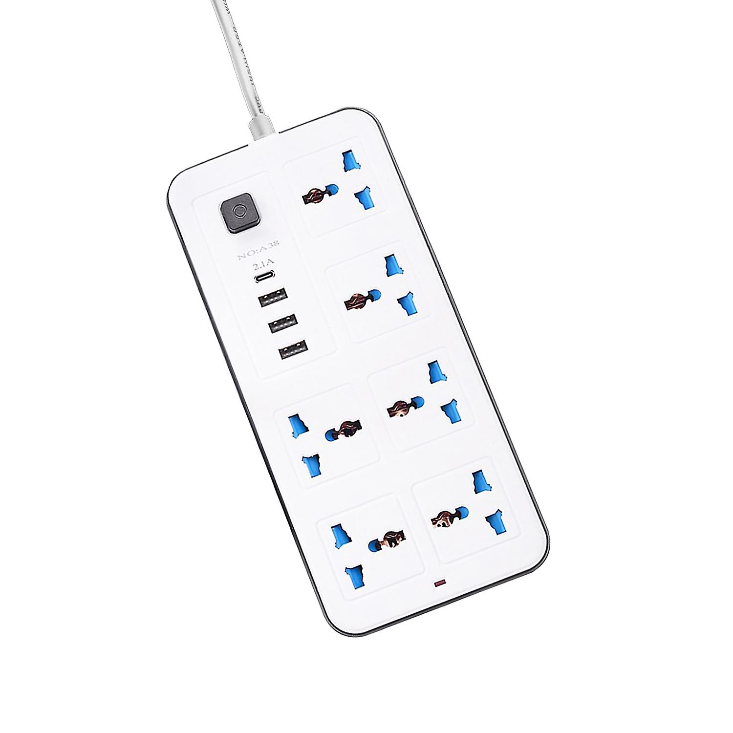 Power Strip With 6 AC Sockets & 3 USB 1 Type C Port 6FT Extension Cord Surge Protector for Home Offi