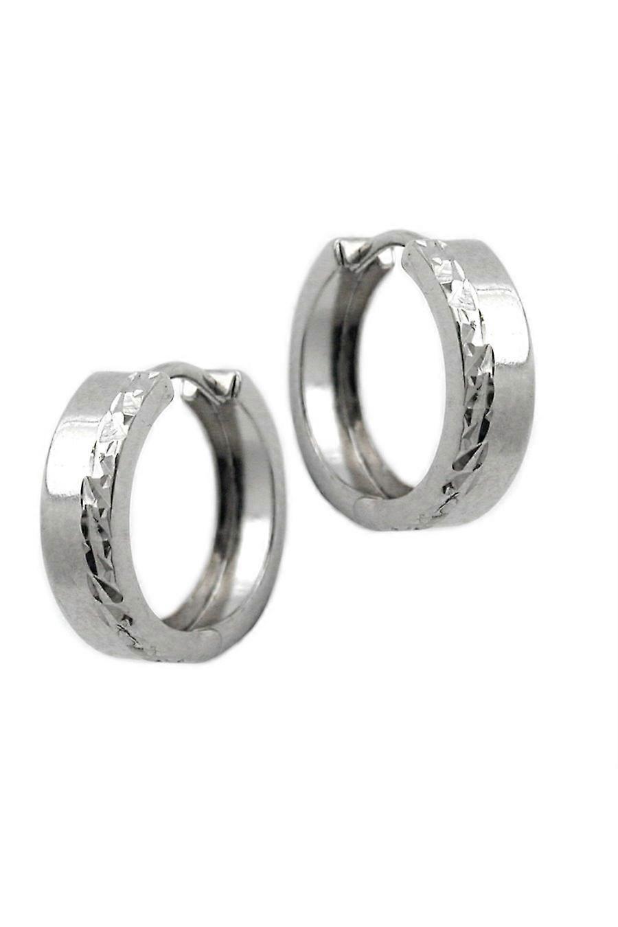 Hoop Earrings Diamond Cut Silver 925 - Gl93307