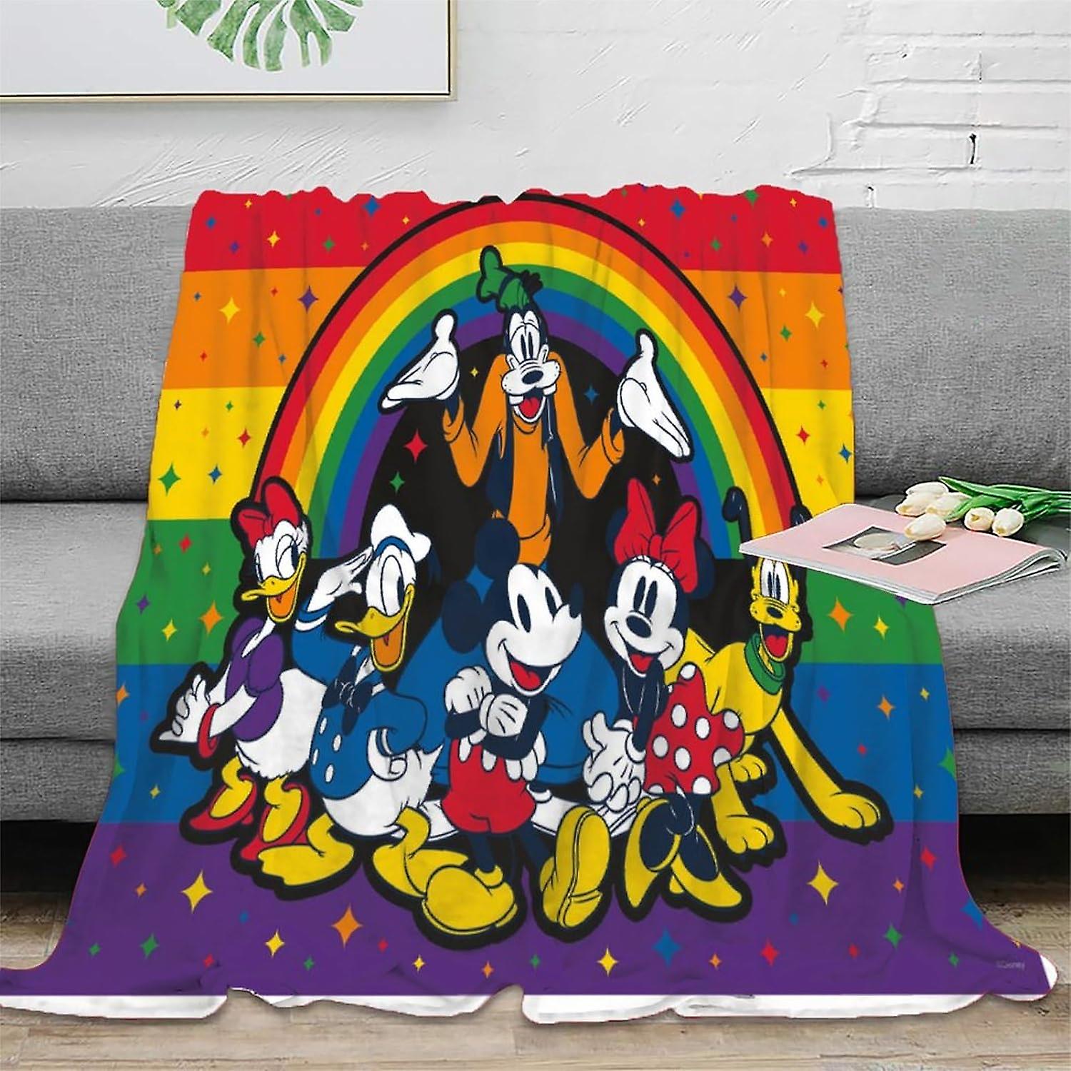 SHAARI Mickey Mouse Throw Blankets for Couch,Sofa,Settees And Chairs,Cartoon Mouse Flannel Blanket,Super Soft Throws,Warm,Cozy,Plush And Fluffy Plush 