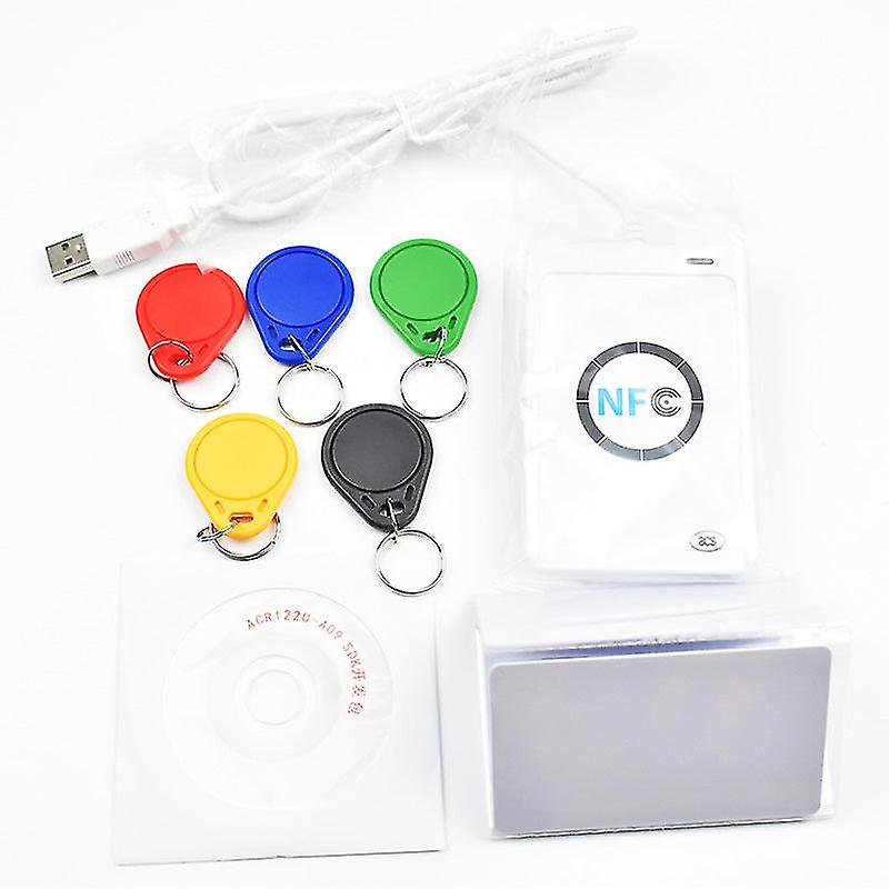 Acr122u Usb 13.56mhz Nfc Card Reader Writer Copier Duplicator Clone Software +5pcs Uid Key+5pcs Uid Cards