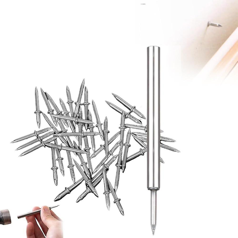 100pcs  Double-Headed Nails,Skirting Line Without Marks Nail, Invisible Security Screws