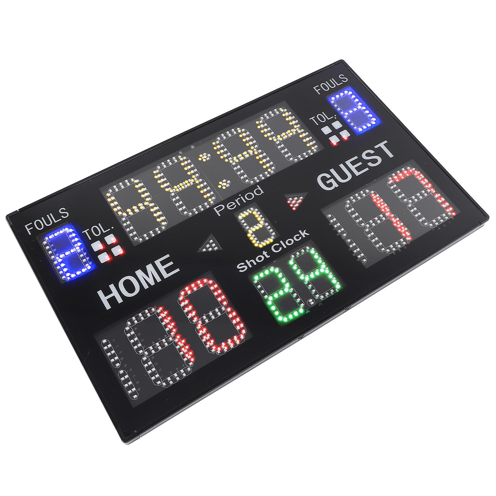 Placar eletrônico interno 15 dígitos LED Digital Multisport Tabletop Score Keeper para basquete vôlei 100-240V EU Plug 