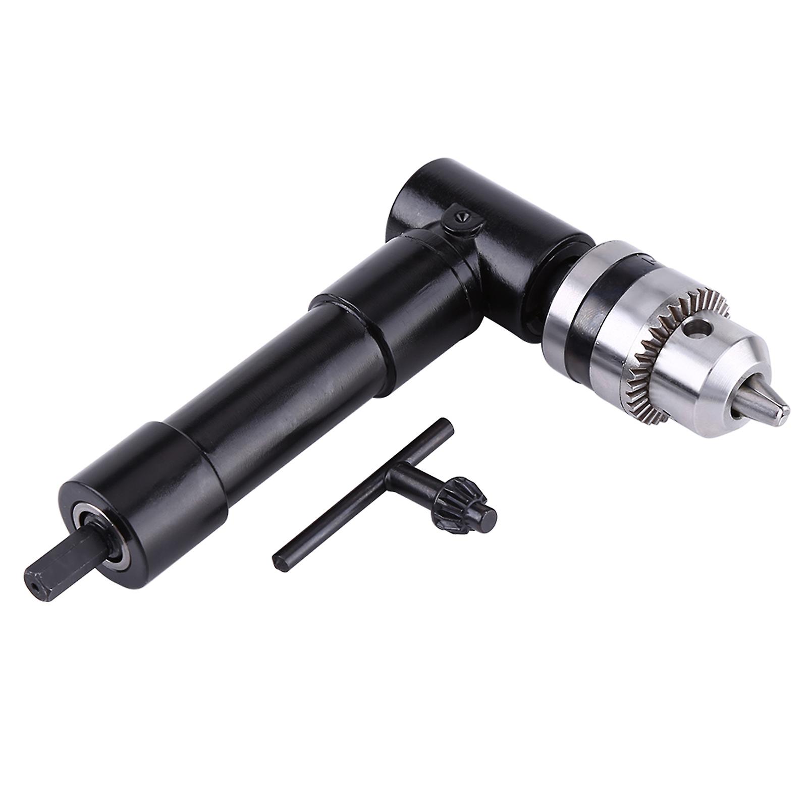 Qukaim Right Angle Drill Extension Right Angle 8mm Hex Shank Drill Adapter, 90 Degrees Attachment Extension Tool for Drilling, Compatible with