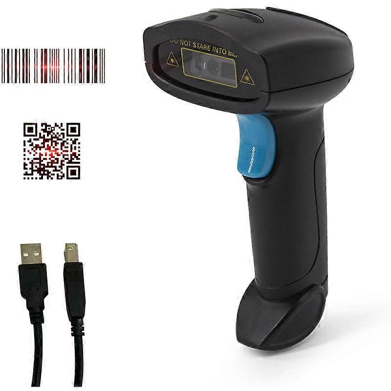 1D 2D portable USB wireless barcode scanner Manual trigger / Automatic continuous scanning support Paper code compatible with Windows Android Mac for 