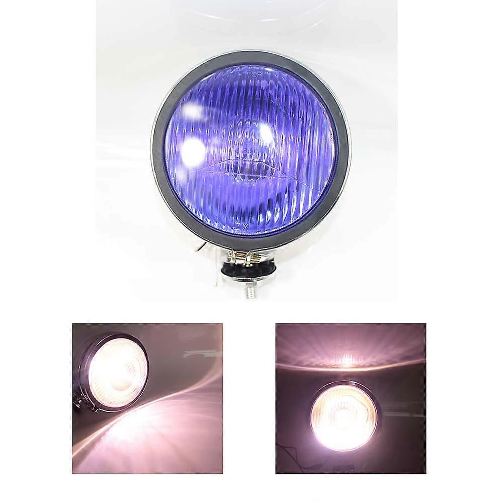 4" Round Blue Halo Fog Lights - Chrome Housing Clear Lens Universal Set Of 4