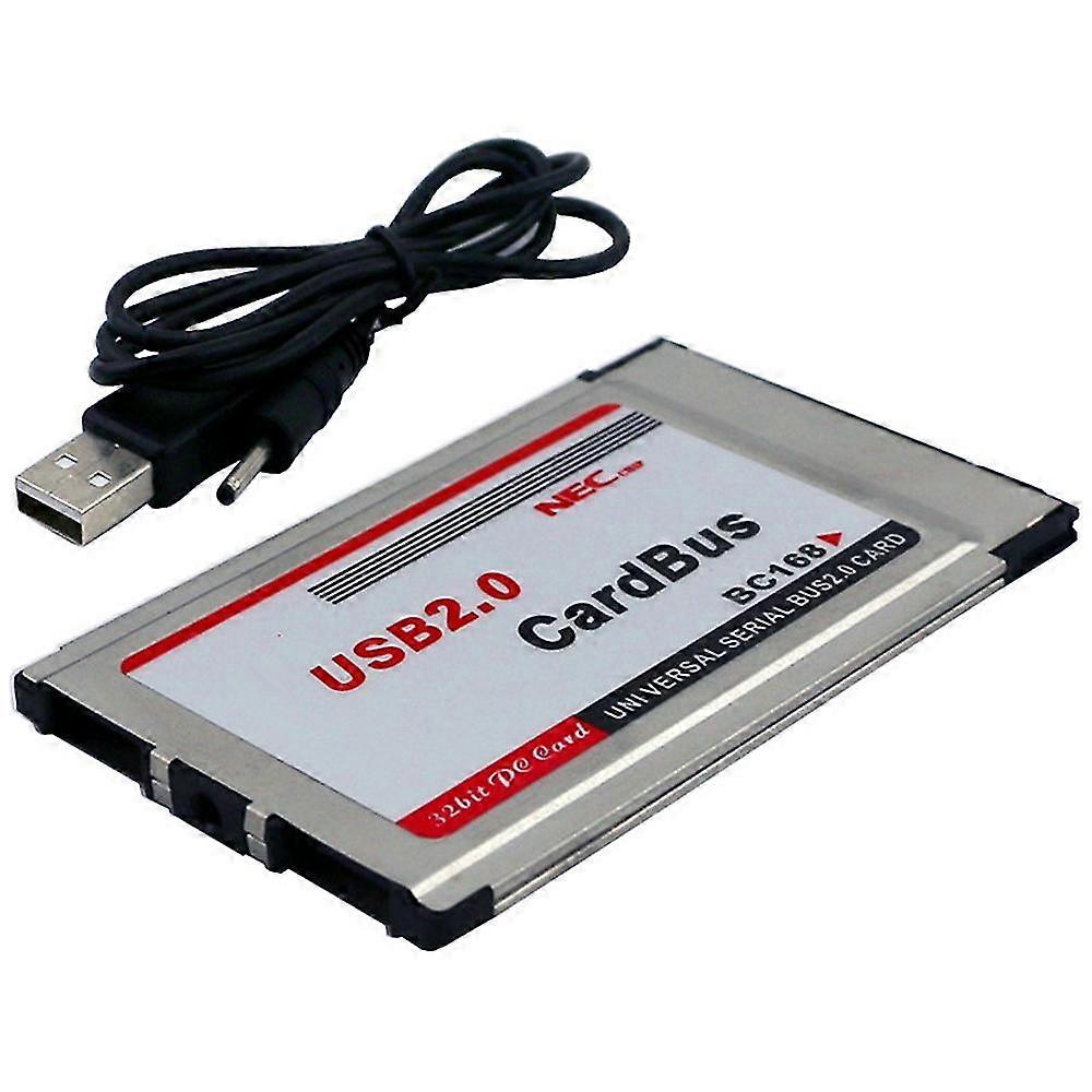 PCMCIA zu USB 2.0 CardBus Dual 2 Port 480M Kartenadapter für Laptop PC Computer