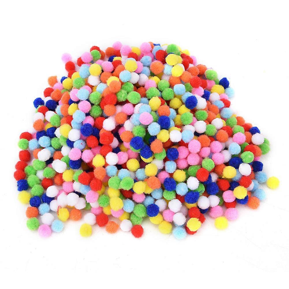 1000PCS μικτό χρώμα μαλακό χνουδωτό pom poms pompoms βελούδινη μπάλα παιδιά εκπαιδευτικά παιχνίδια DIY χειροτεχνίες