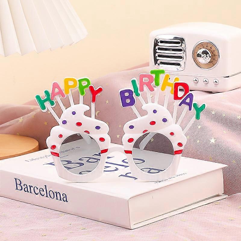 2pcs Birthday Photo Decorations Glasses