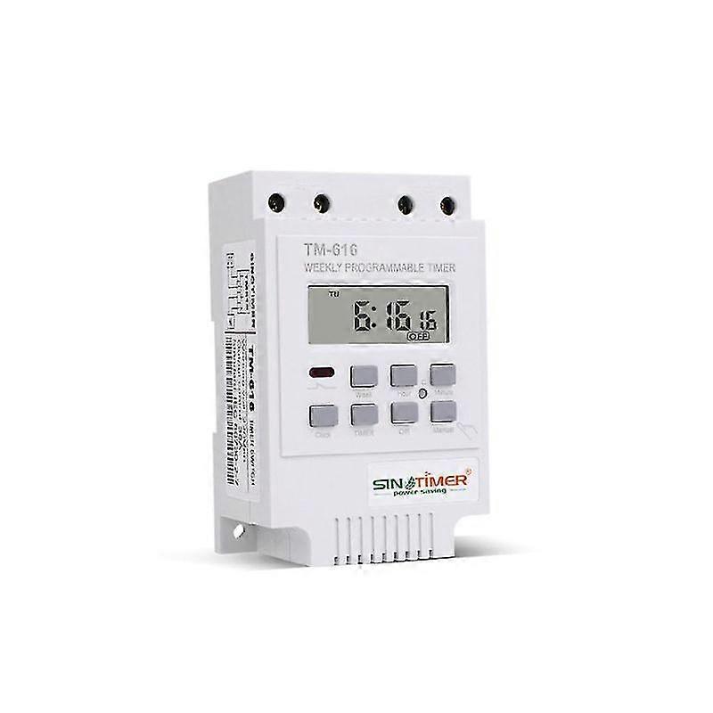 Digital Electronic Timer Switch 220V 30A Rail Mount 17 Settings 7 Days Weekly Programmable Relay Controller