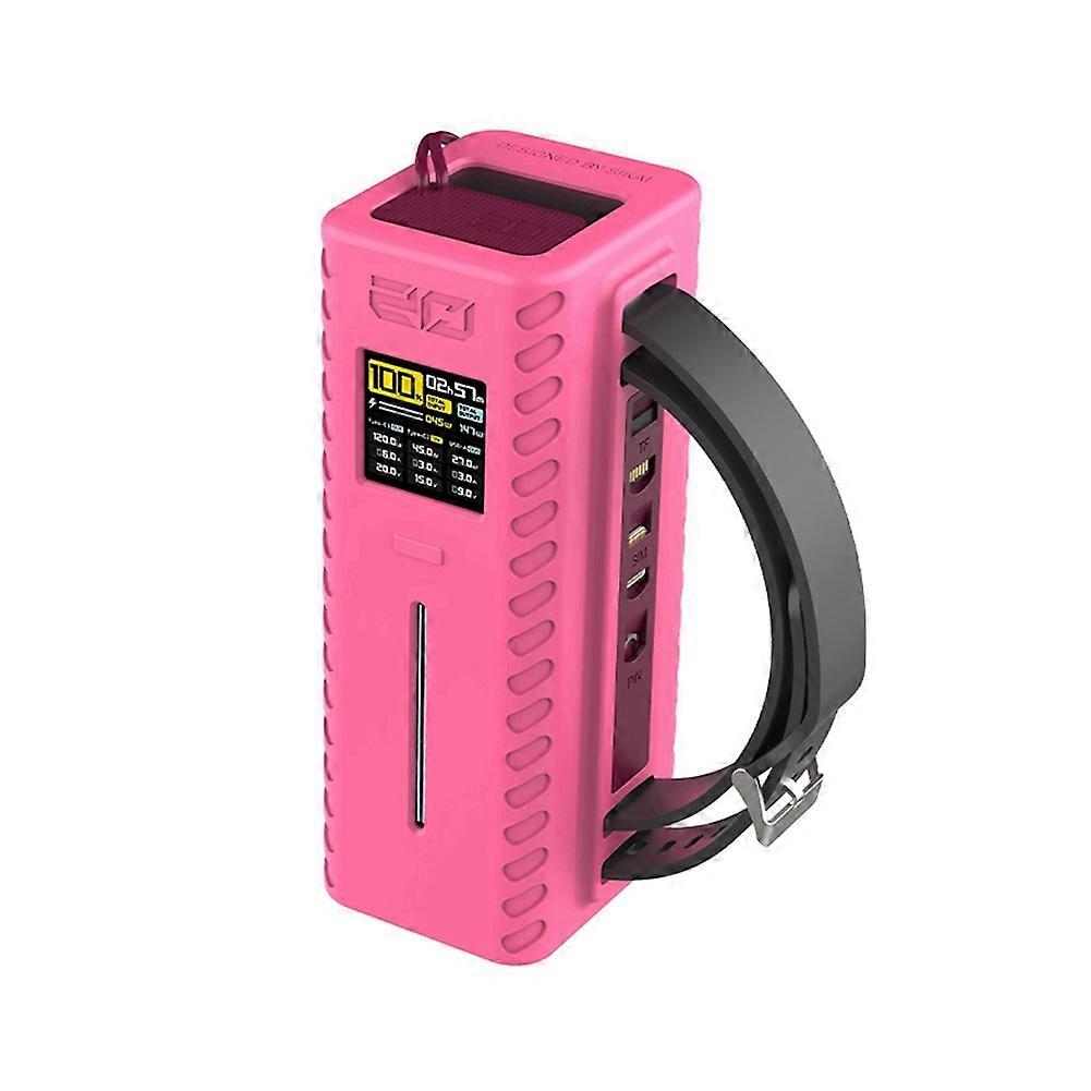 Silicone Case for CUKTECH No.20 Power Bank USB C Cable Organizer with Handle Design Fits Dustproof