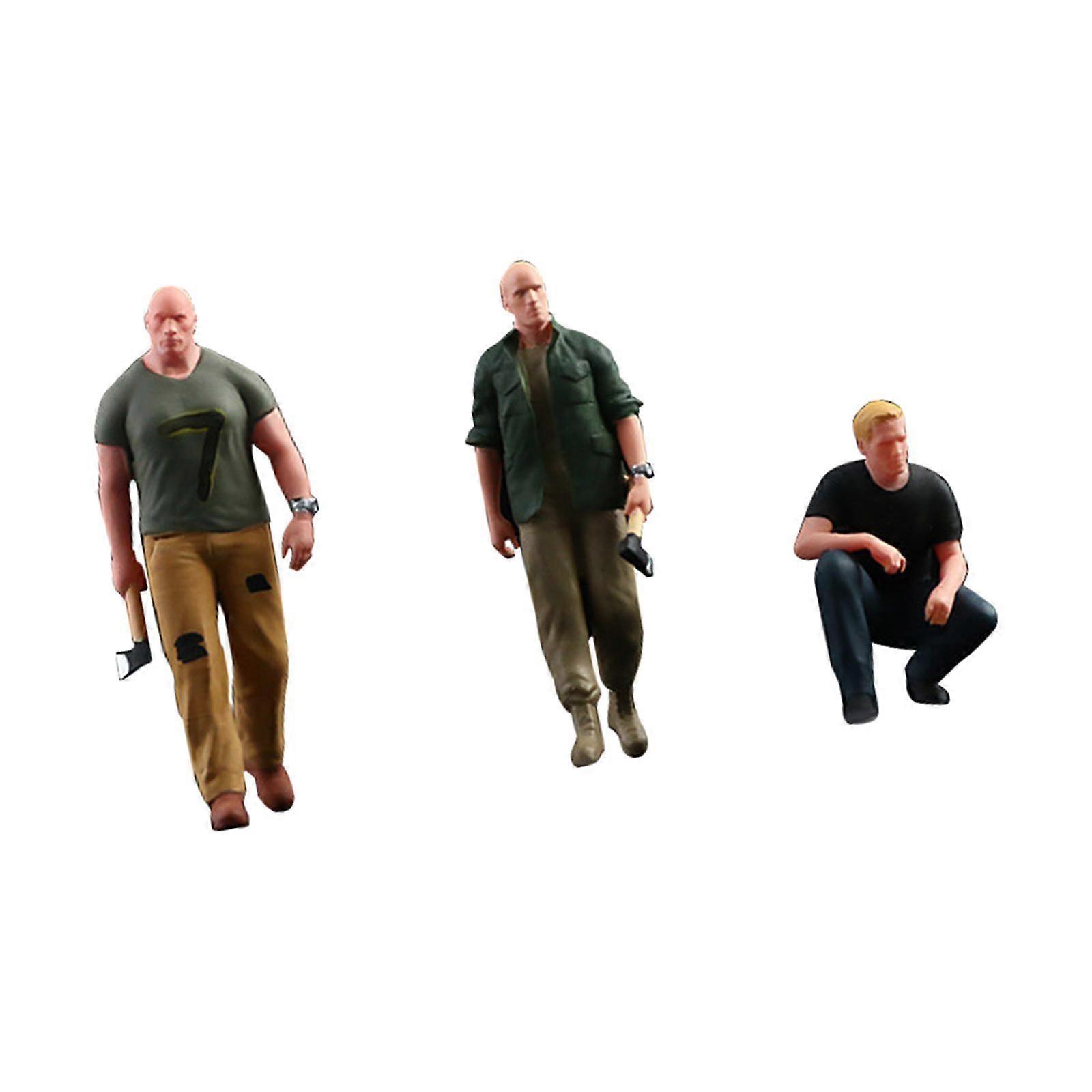 3 Pieces 1:64 Model People Figures for DIY Projects Miniature Scene Railways