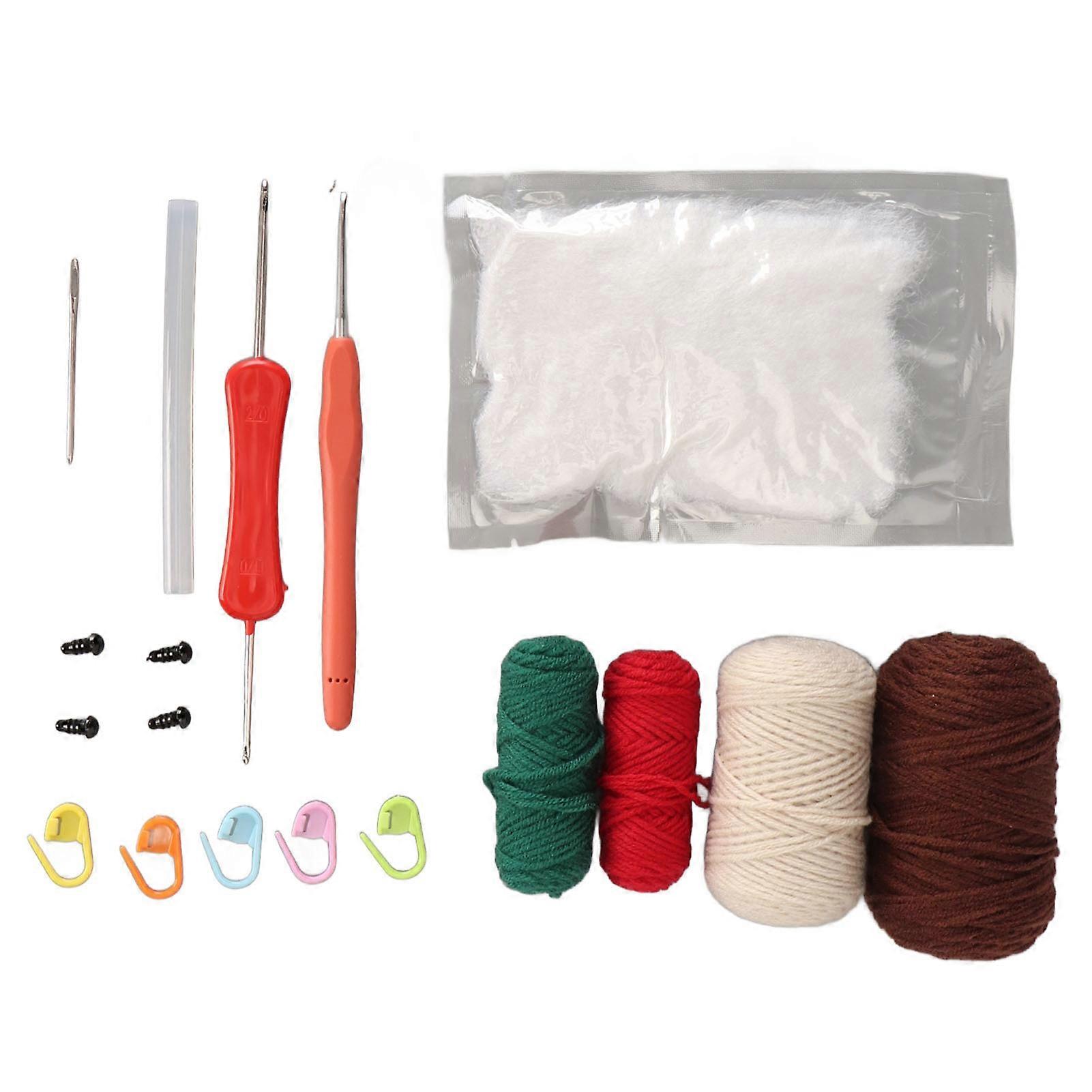 Hedgehogs Crochet Kit with Yarns Crochet Hook Stuffing DIY Learn to Crochet Animal Starter Kit for Beginners