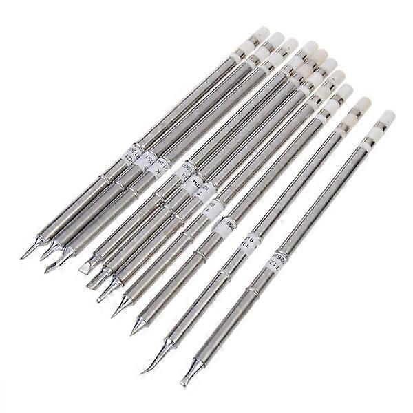10Pcs T12 Series Solder Iron Tips For Hakkoo Soldering Station Fx-951 Fx-952
