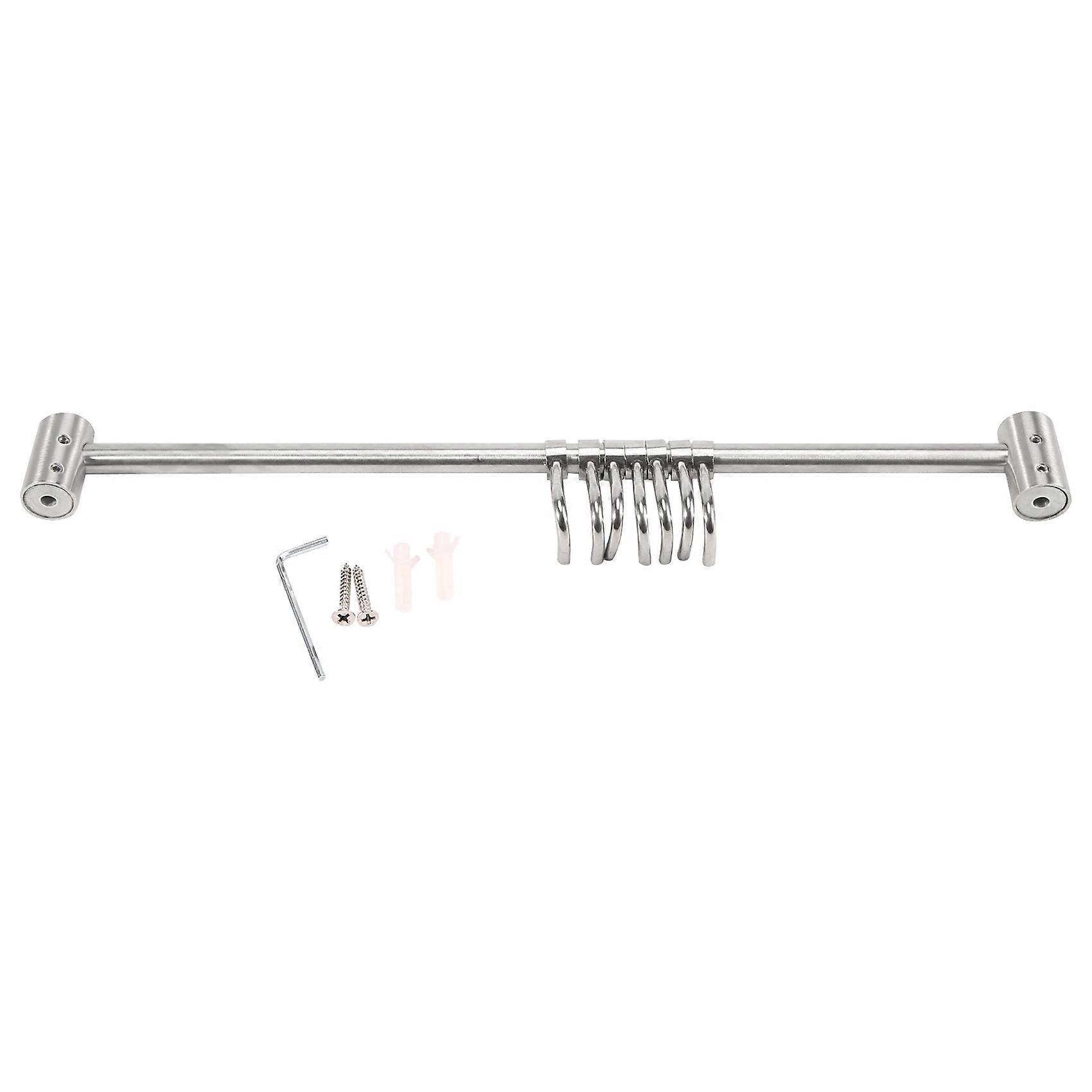 Kitchen Rail Rack Utensil Hanging Rack Stainless Steel Hanger Hooks for Kitchen Pot Towel 7 Sliding