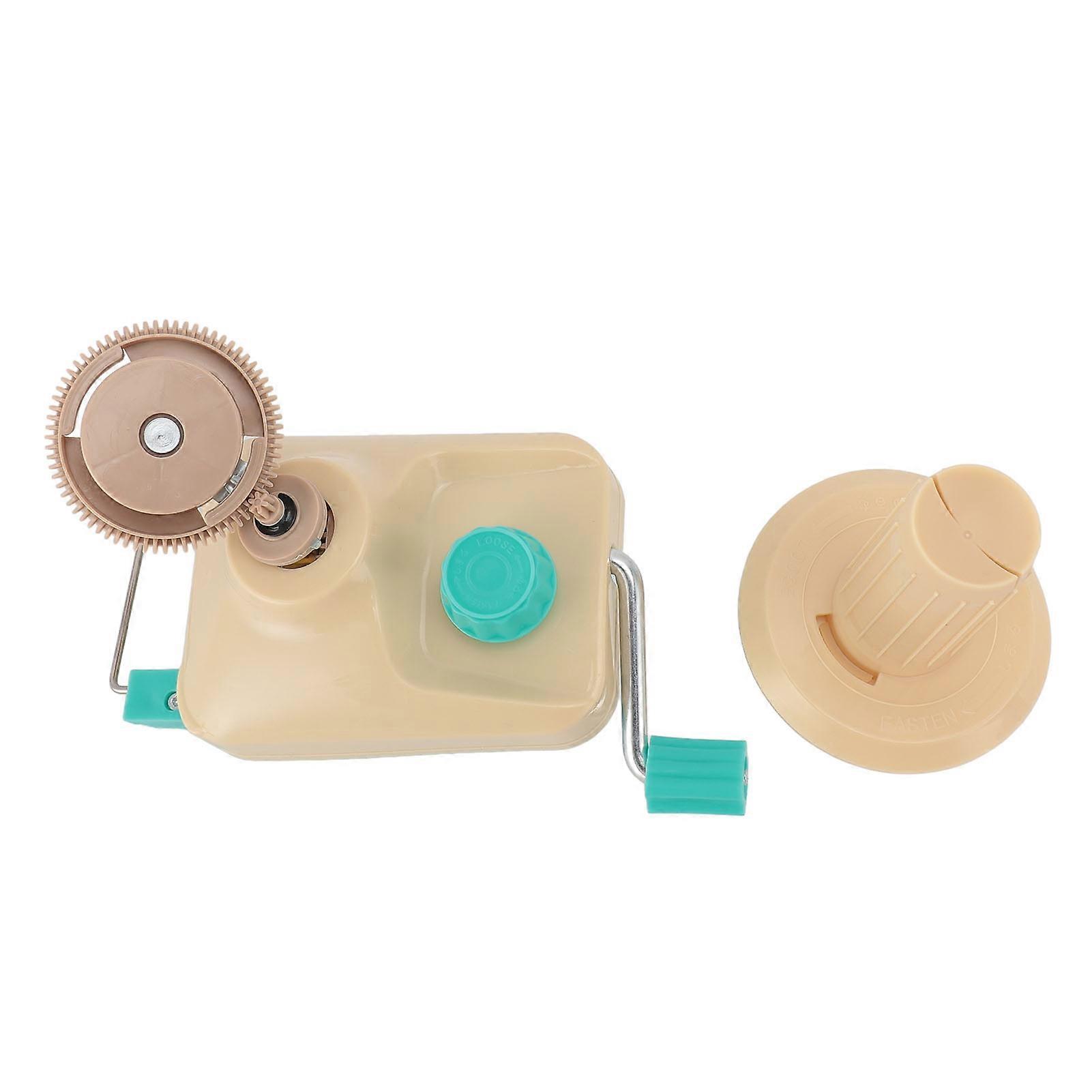 Manual Yarn Ball Winder Silent Operation Hand Operated Yarn Holder Portable Compact Knitting Yarn Ball Winder for DIY Knitting Weaving Cyan