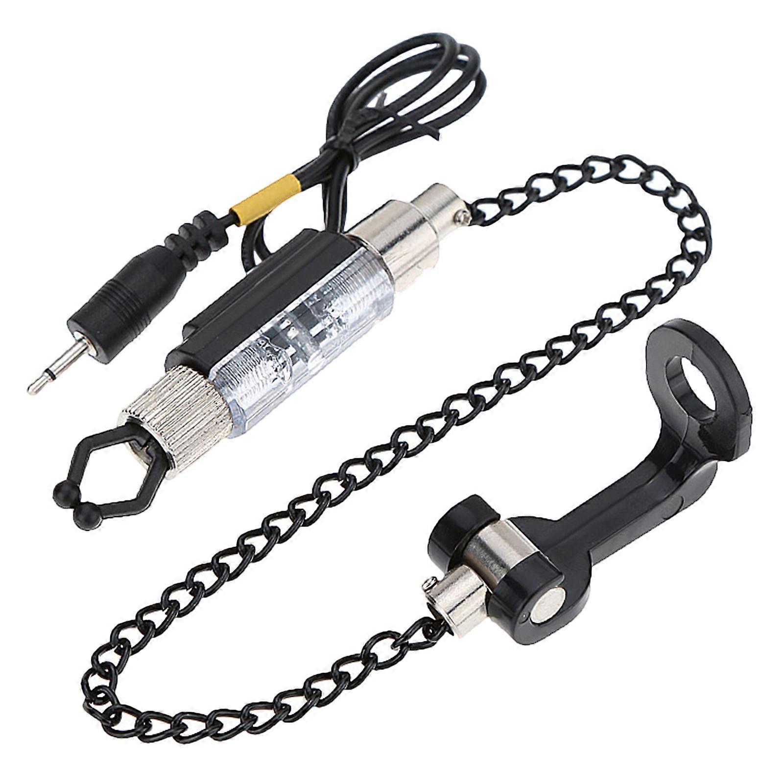 TARUOR Iron Fishing Bite Alarm Chain Hanger Swinger LED Illuminated Indicator