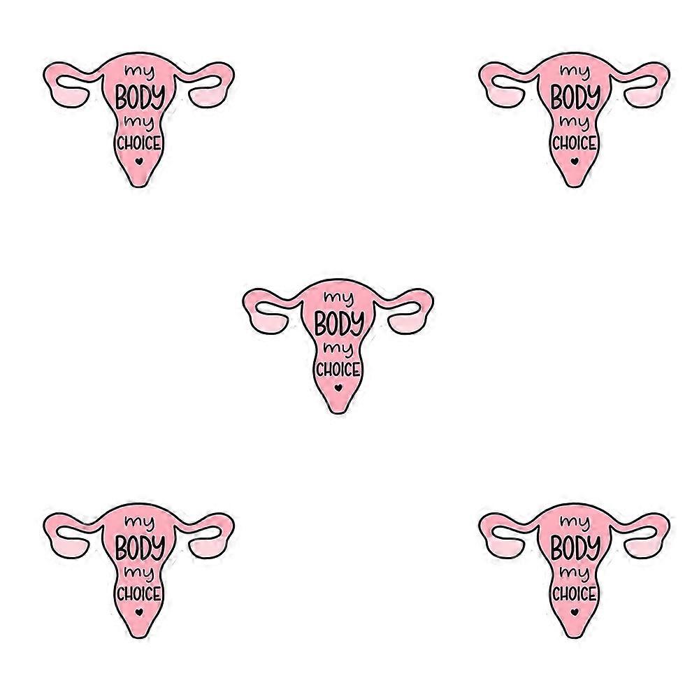 5 PCS Uterus Shape Car Stickers Pro Choice Equal Rights for Car Decor
