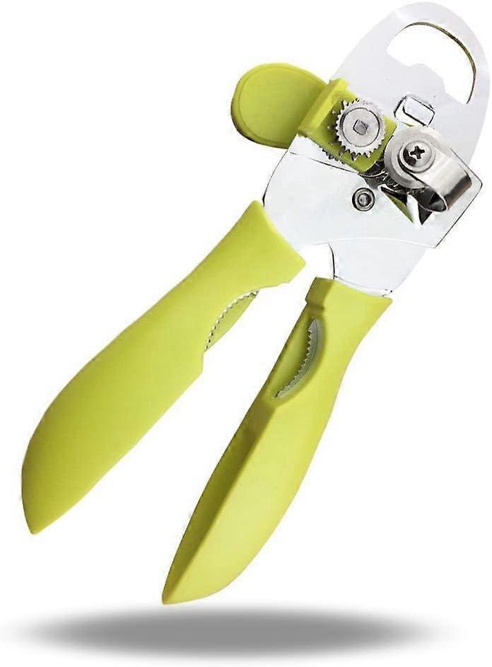 4 in 1 Can Opener, Can Opener for Cans with Rotating Knob and Non-Slip Handle (Green),2024 Ping