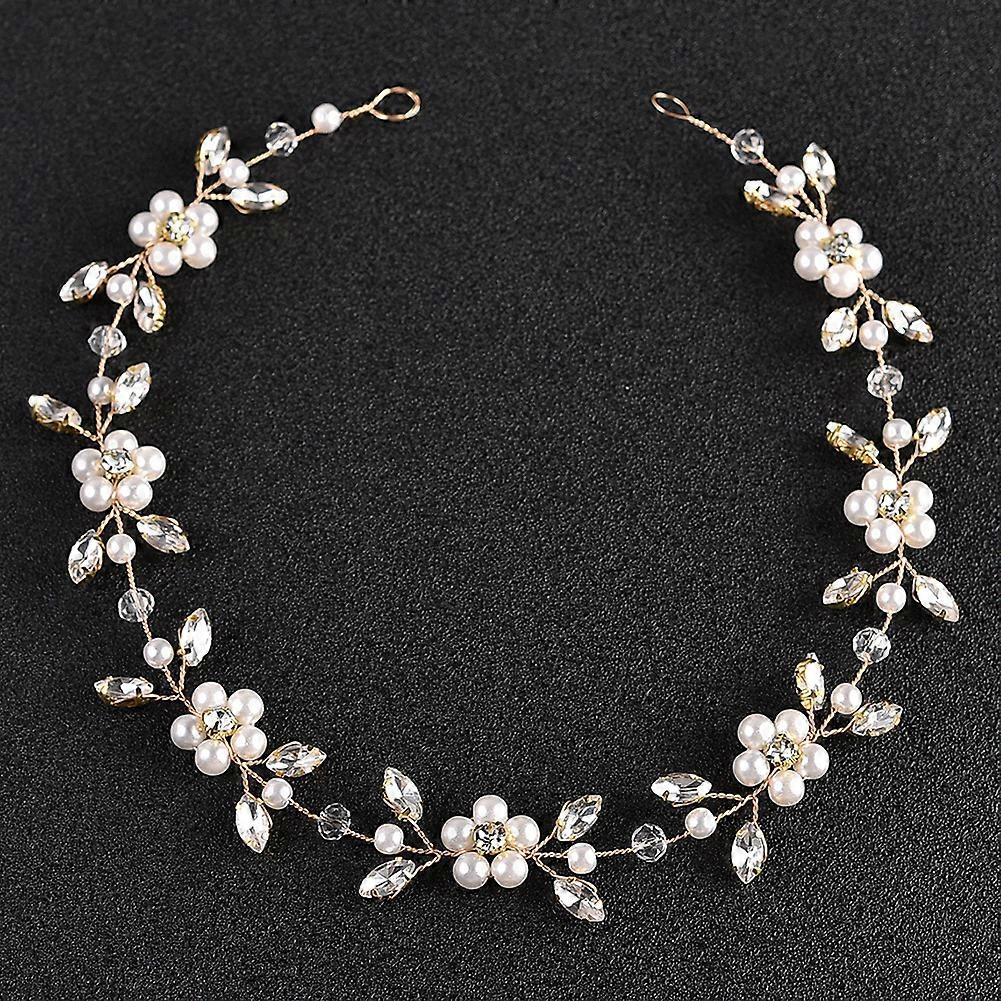 婚礼珍珠软链头饰带花时尚优雅的头饰，适用于舞会派对舞会