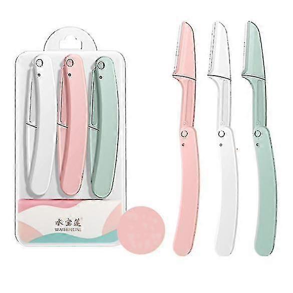 3ピースアイブロウシェーパーフェイシャルヘアリムーバーとトリマー、女性と男性のための角質除去ダーマプランニングツール