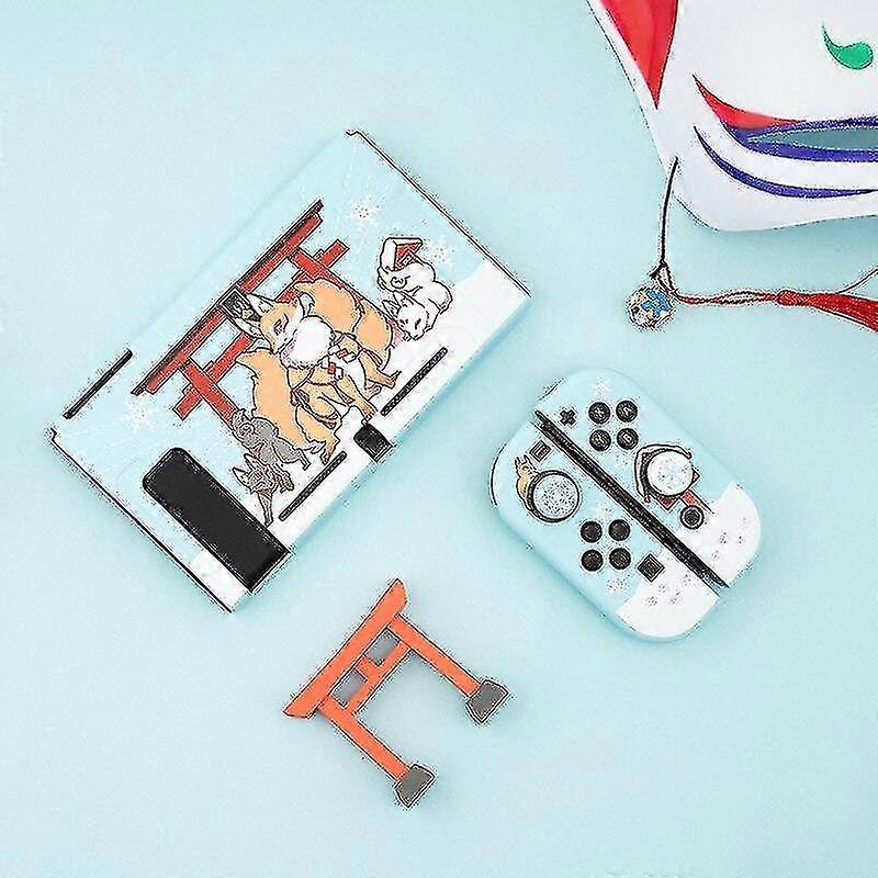 cute Fox Switch Protective Shell Tpu Soft Case Split Cover Shell Anti Fall Game Console Box