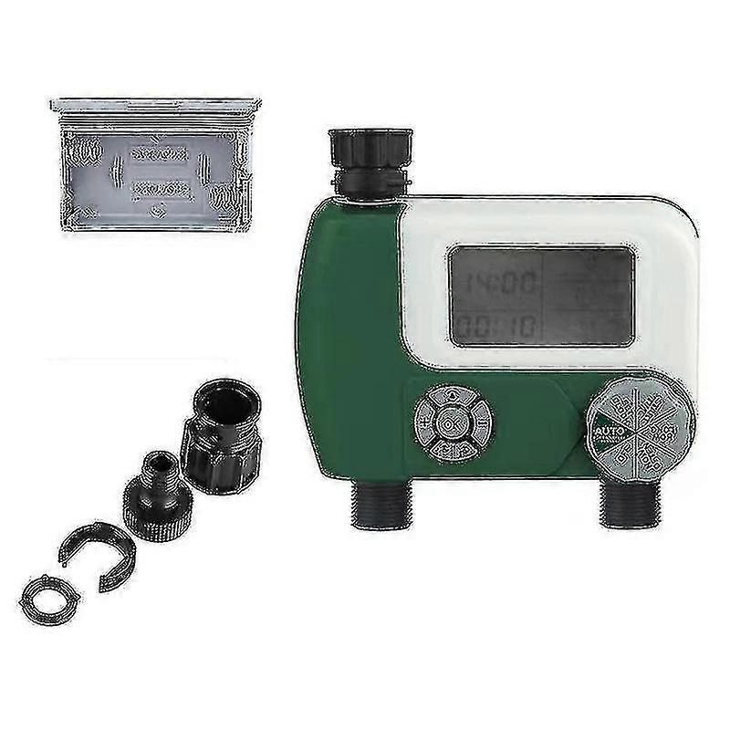 Dual Port Watering Timer Smart Large-screen Digital Display Timer Watering Irrigation Tool Valve Watering Control Device