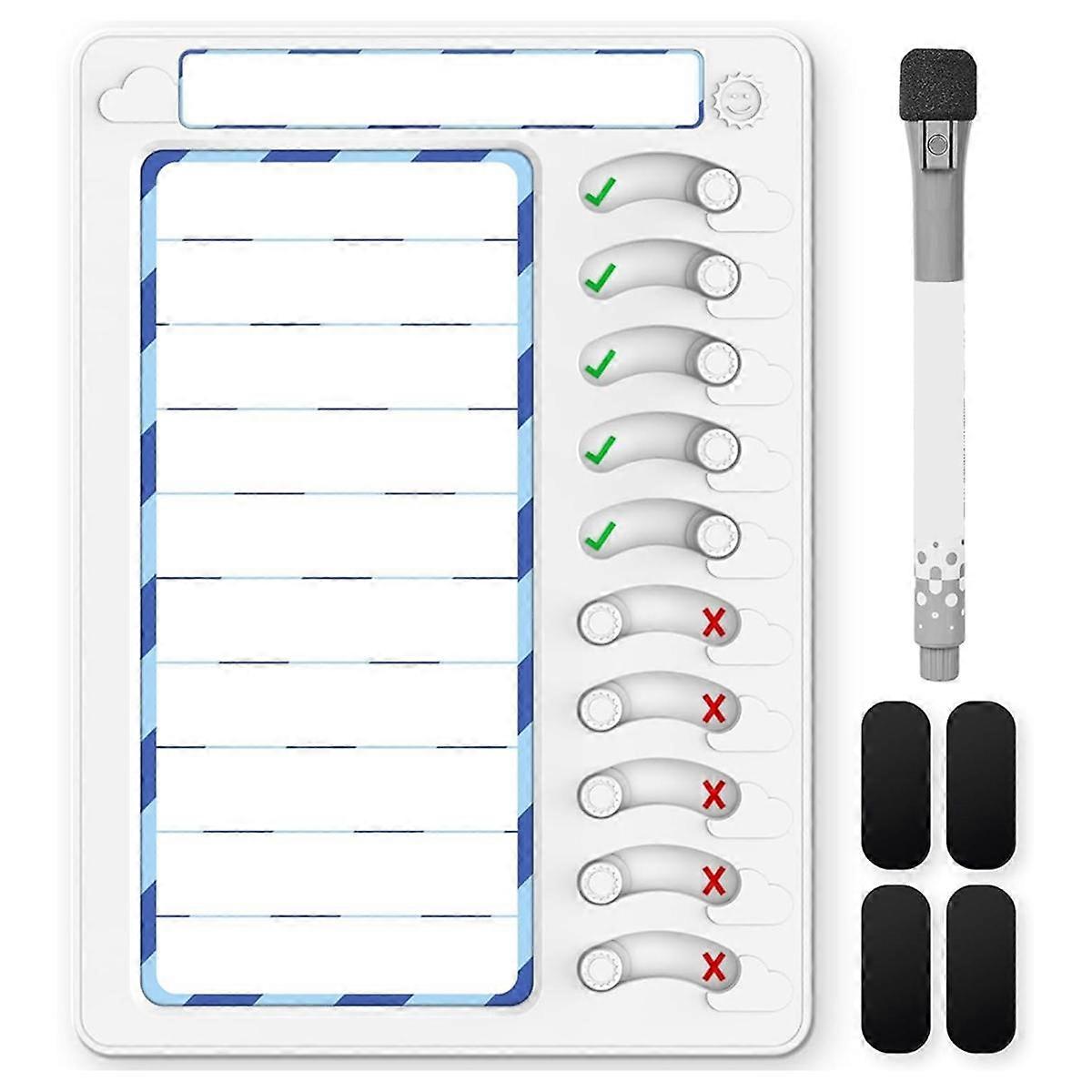 Erasable Chore Chart for Kids for Kids to Do List Routine Task Planning Board with Magnetic Sticker
