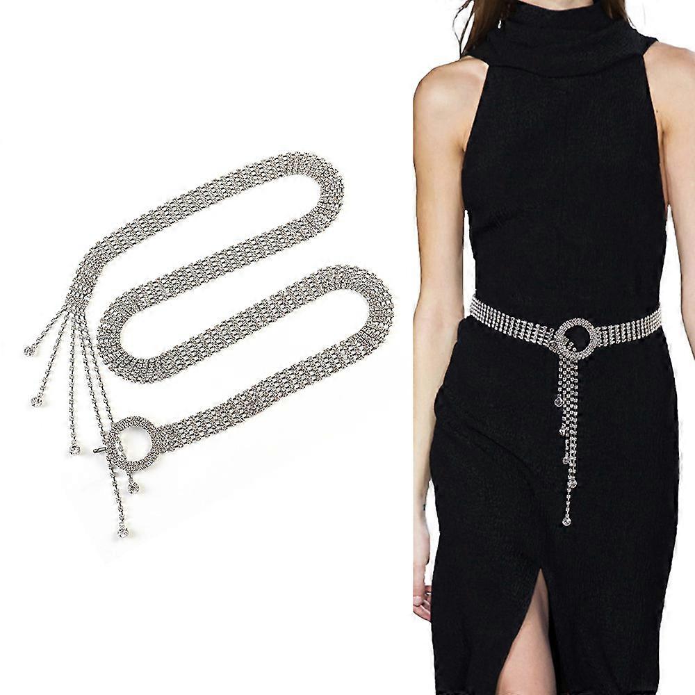 Correas de cinturón Moda Borla Cadena de diamantes Cinturón Cinturón de vestir