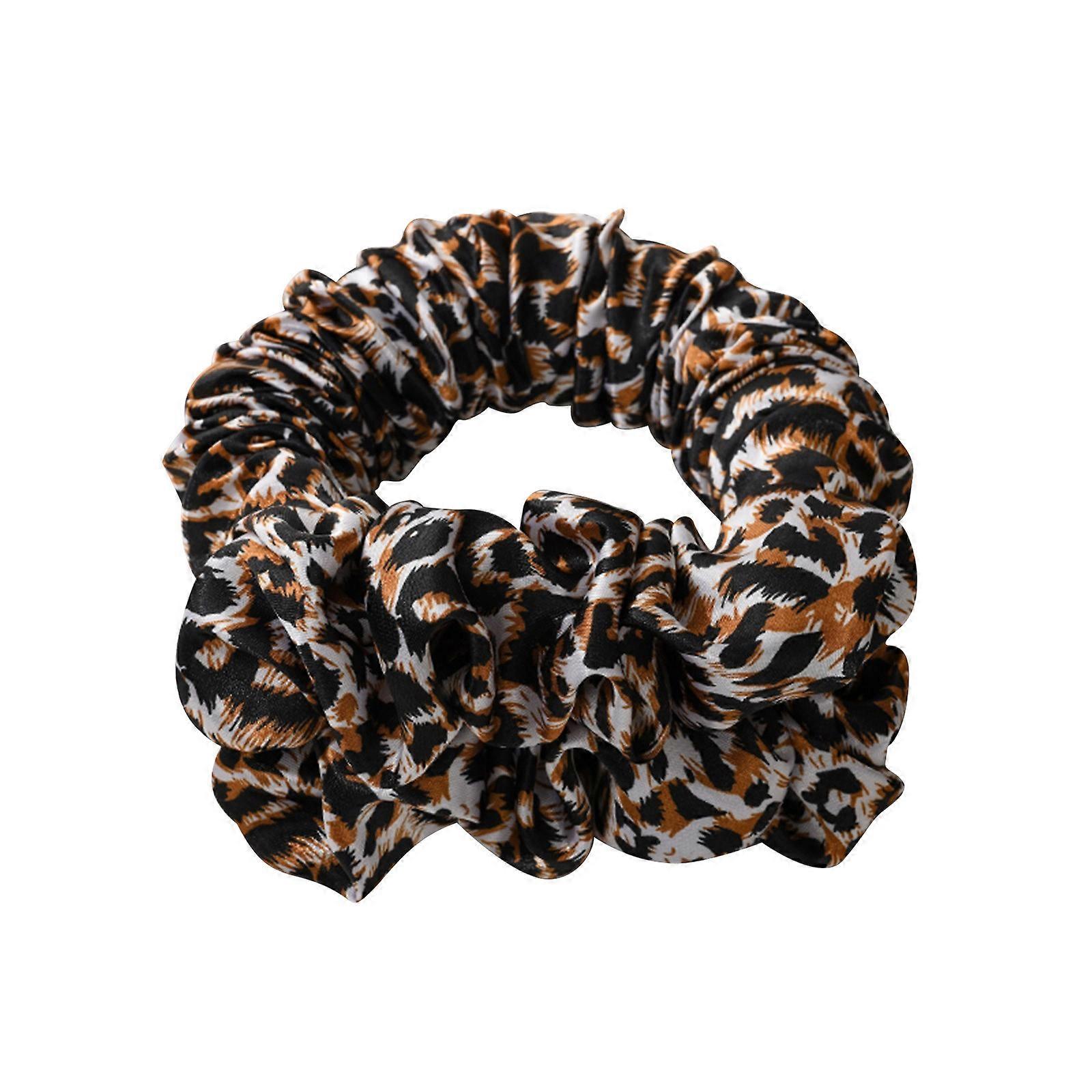 Leopard Print Heatless Curling Rod Headband Lazy Curler