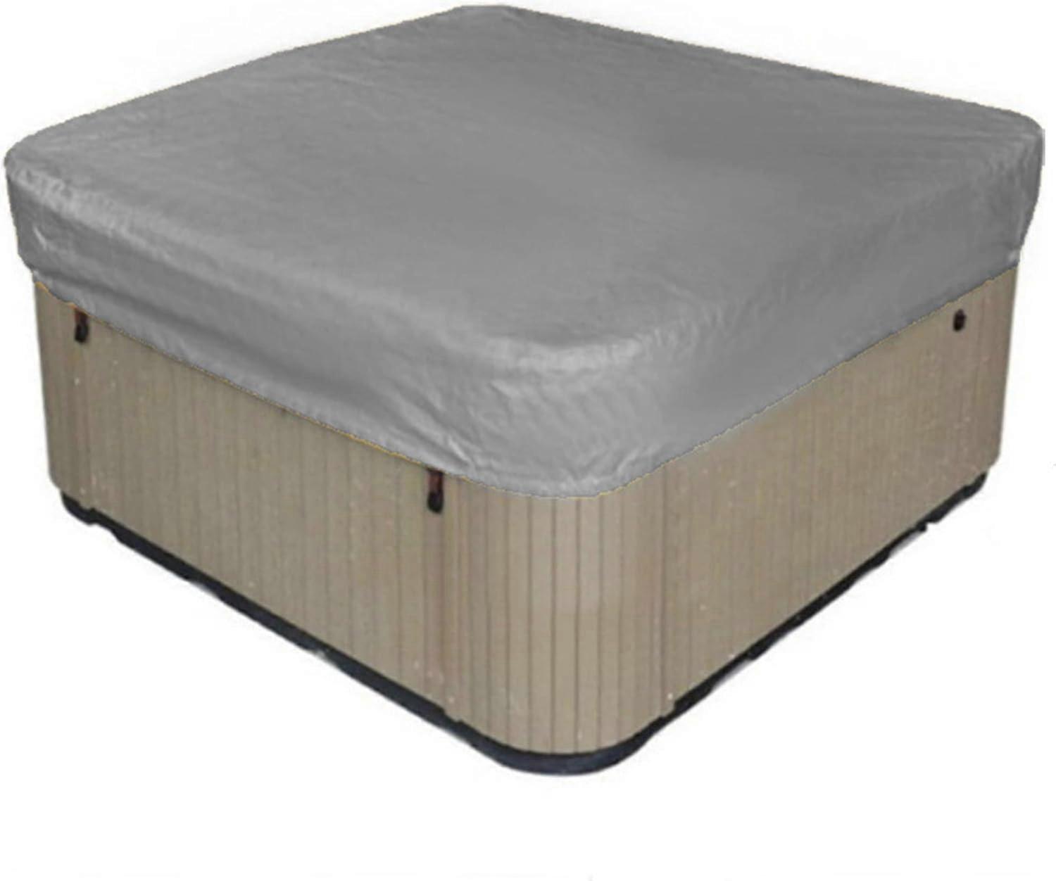 210D Garden Square Hot Tub Spa Cover Replacement Waterproof Rectangular Outdoor Spa Covers (Color : Gray, Size : 231 * 231 * 30cm)