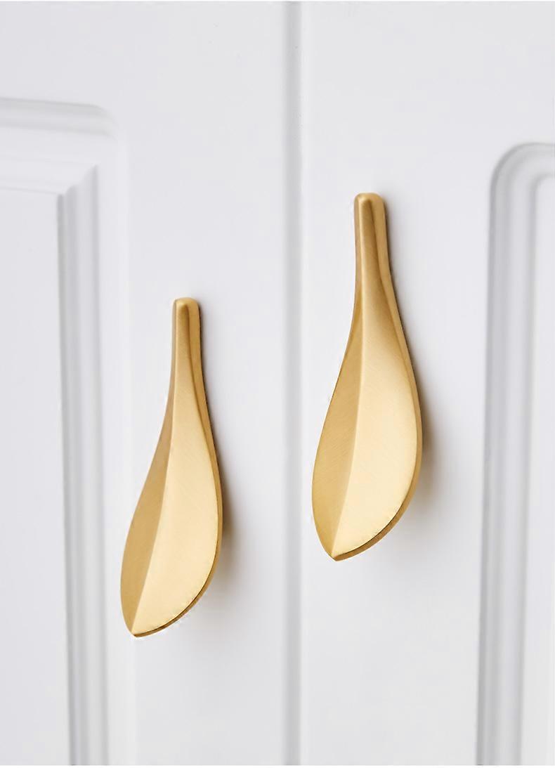 Set Of 2 Leaf Cabinet Door Handles - Elegant Art Deco Style