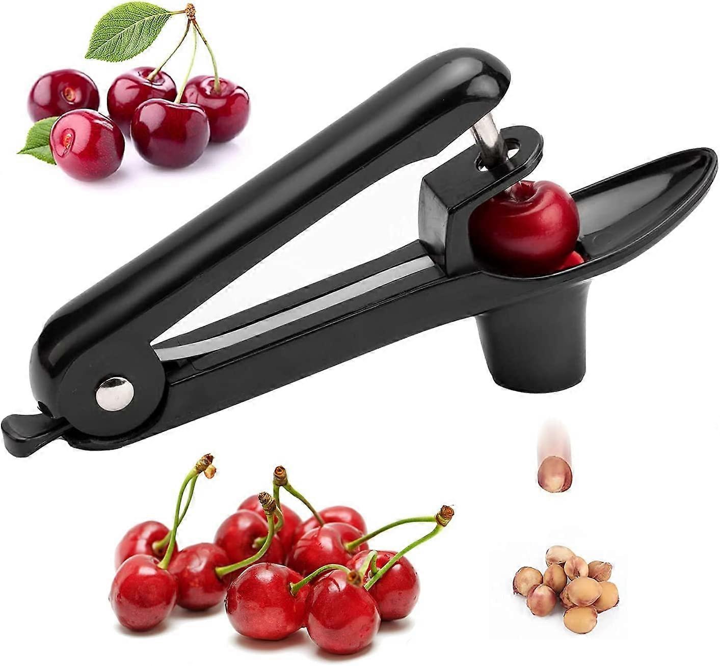 Cherry Pitter - Kirschkernentferner mit Edelstahlstab, Olivenentkerner/Kirschkernentferner/Dattelnentkernungsgerät