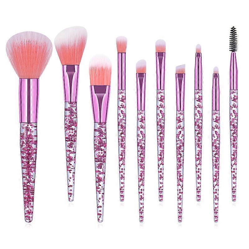 Pink-10pcs High Quality Makeup Brush Set pink