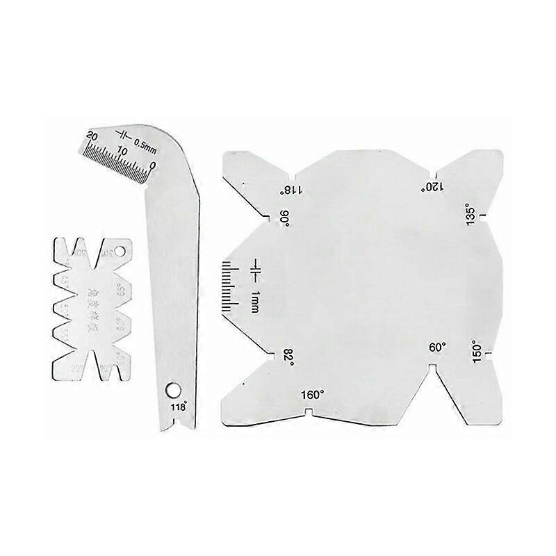 3pcs/set Stainless Steel Drill Angle Gauge Drill Bit Angle Gauge Sharpening Tool Dirll Angle Measuring Gauge