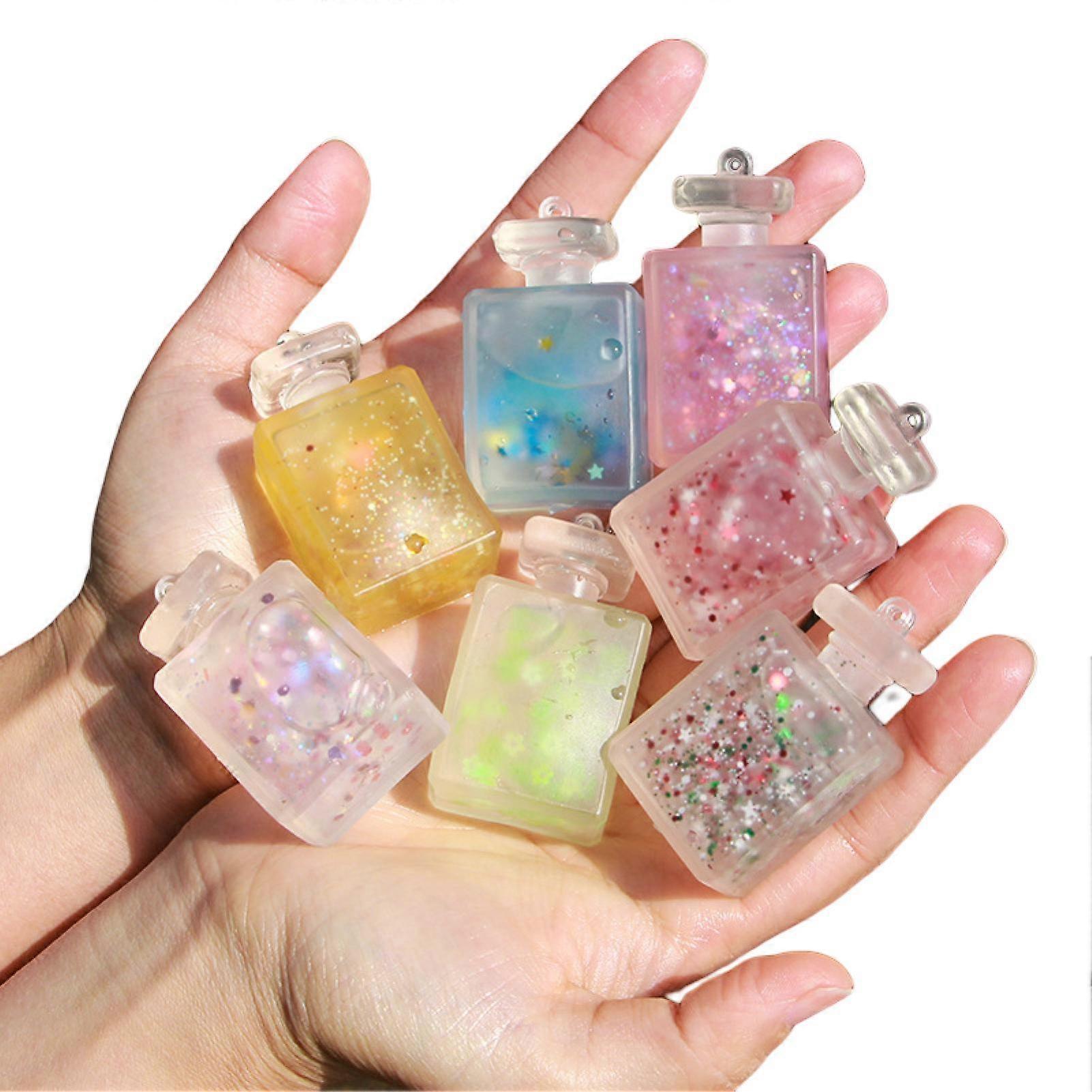 Squeeze Fidget Toy Soft TPR Colored Sequins Perfume Bottle Pinch Toys Stress Relief Toy Kids Adults Anti-stress Sensory Toy Party Favor Kaesi